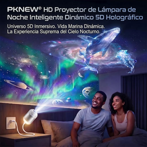 PKNEW® 🍉 NEXT-GEN SMART PROJECTION HD Proyector nocturno holográfico dinámico inteligente 5D 💫